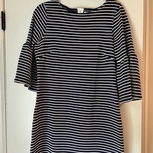 Sail to Sable Navy White striped dress. Like new
